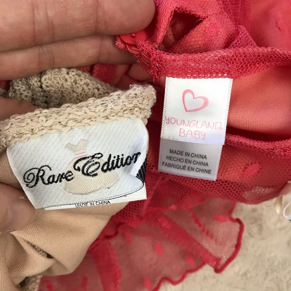 Baby Girl Tops Bundle Frilly Ruffles Lace 12 Month - Picture 8 of 9